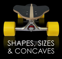 blank skateboard decks shapes